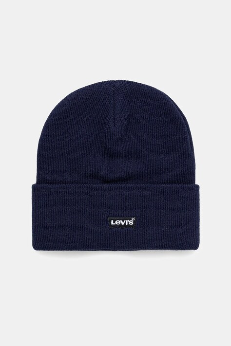Детская шапка Levi's LAN TONAL EMBROIDERED BEANIE цвет синий 9A8707