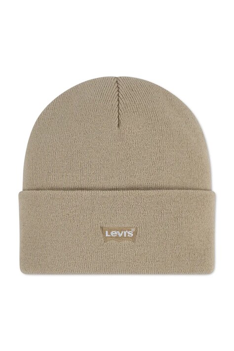 Levi's Czapka beanie dziecięca LAN TONAL EMBROIDERED BEANIE beżowa 9A8707