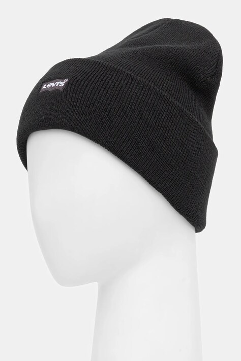 Дитяча шапка Levi's LAN TONAL EMBROIDERED BEANIE колір чорний 9A8707