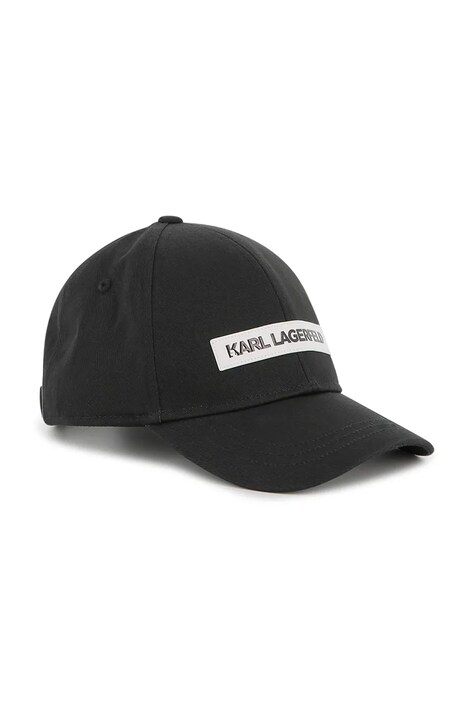 Karl Lagerfeld cappello con visiera in cotone bambini colore nero Z31032