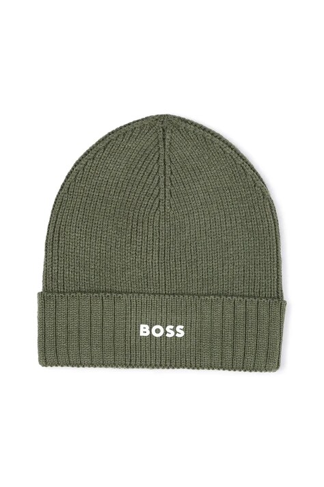 BOSS czapka dziecięca kolor zielony J52616