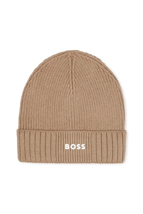 BOSS czapka dziecięca kolor brązowy J52616