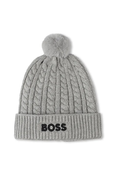 BOSS czapka dziecięca kolor szary J52697