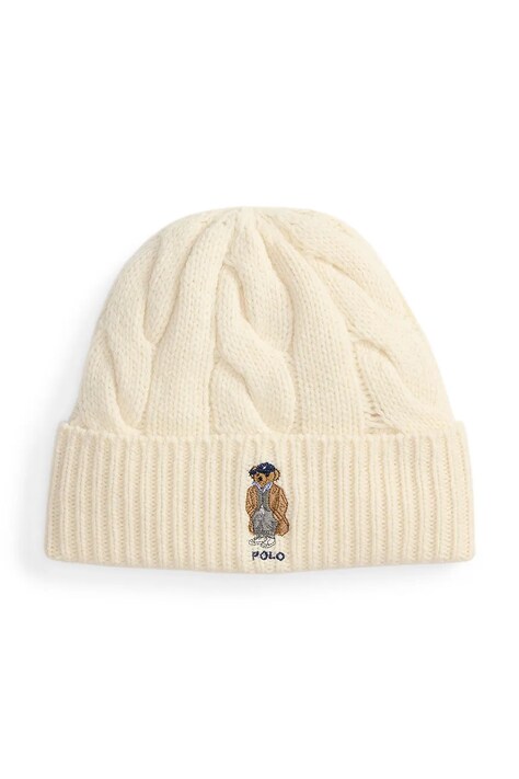 Vunena kapa Polo Ralph Lauren boja: bež, 455981433