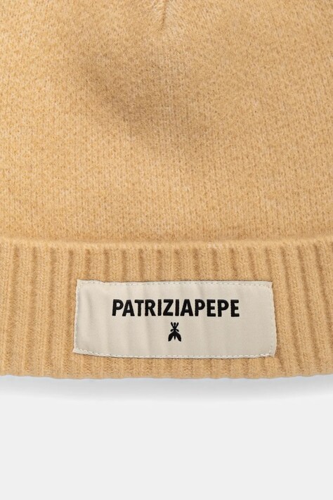 Шапка з домішкою вовни Patrizia Pepe — AW25-CAD00B, бежевий — фото 4