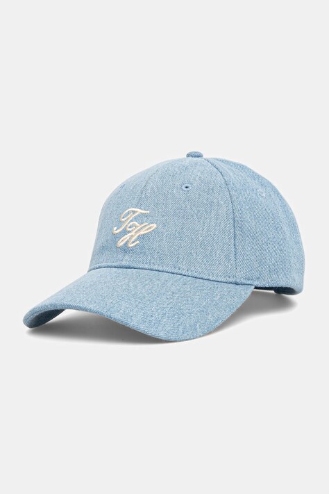 Tommy Hilfiger șapcă de baseball din denim cu imprimeu, AW0AW17486