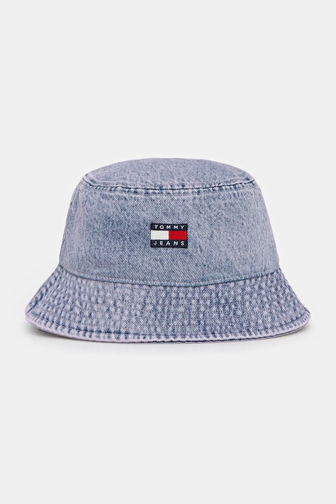 Tommy Jeans kapelusz jeansowy kolor niebieski bawełniany AW0AW17816