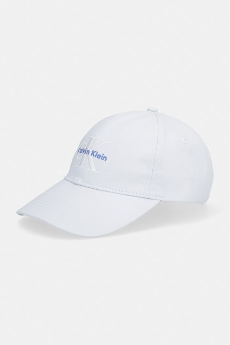 Calvin Klein czapka z daszkiem damska bawełniana biała LV04K5026G