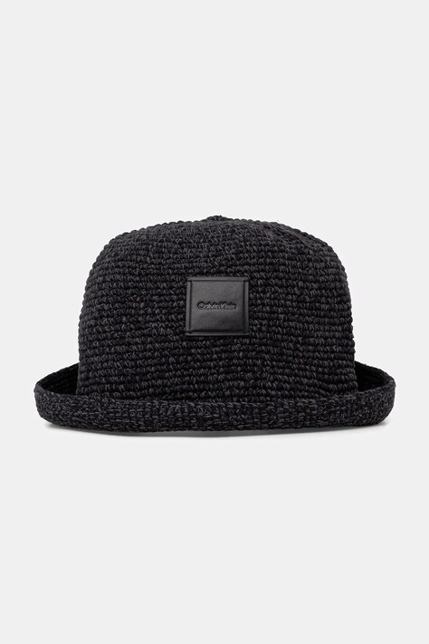 Calvin Klein pălărie din bumbac culoarea negru, bumbac, LV04K5064G