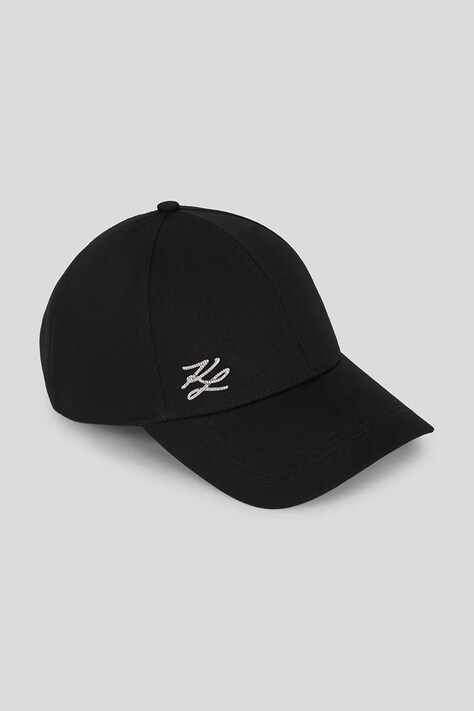 Бавовняна шапка Karl Lagerfeld колір чорний A3W33015