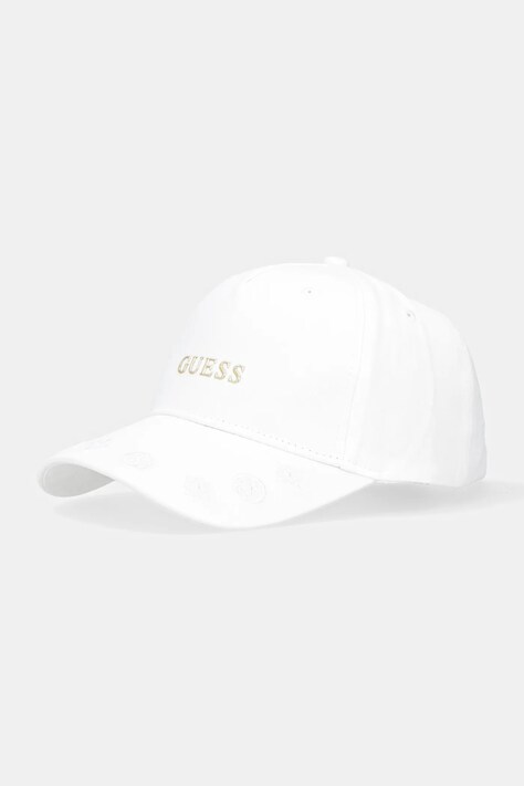 Бавовняна бейсболка Guess PEONY колір білий V5YZ01 WFKN0