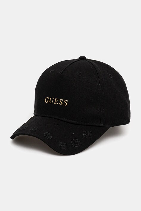 Бавовняна бейсболка Guess PEONY колір чорний V5YZ01 WFKN0
