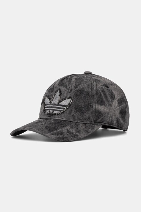 Bombažna bejzbolska kapa adidas Originals Baseball Cap siva barva, JW0001