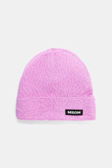 MSGM czapka z domieszką wełny kolor różowy 3941MDL12.257751