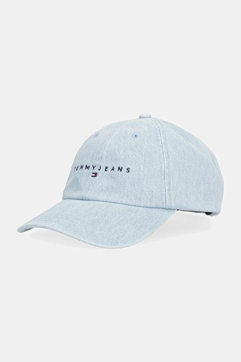 Tommy Jeans czapka z daszkiem jeansowa kolor niebieski AW0AW17912