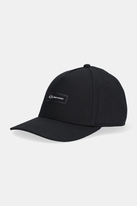 Armani Exchange czapka z daszkiem bawełniana kolor czarny XW001502 AF19099