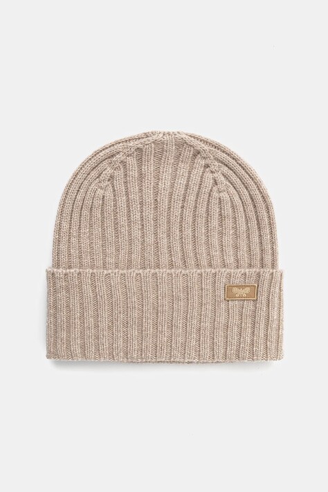 Weekend Max Mara czapka wełniana RITMO kolor beżowy 2525576035600