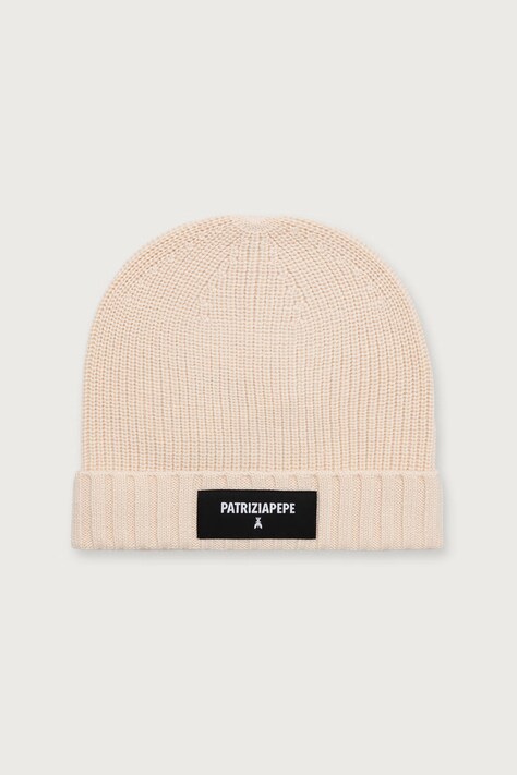 Patrizia Pepe beanie pentru femei bej 2F0111 K9O3A