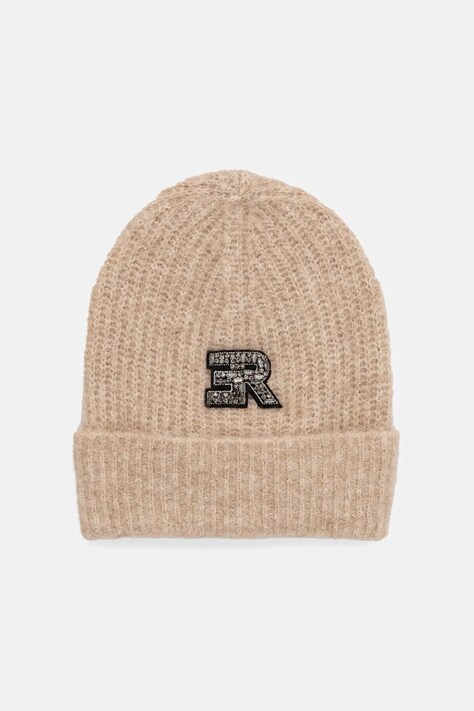 Шапка з вовною Ermanno Scervino колір бежевий 57TV005E89