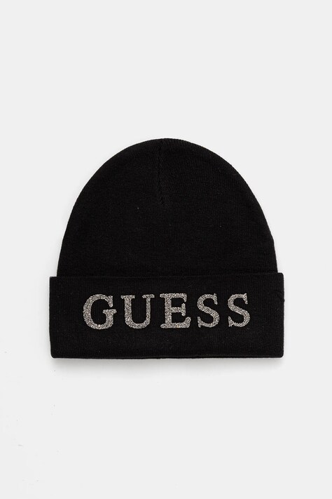 Guess căciulă culoarea negru, AW5398 POL01