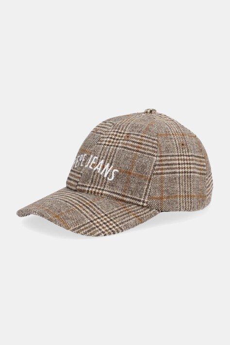 Pepe Jeans czapka z daszkiem z domieszką wełny kolor brązowy PL0400008
