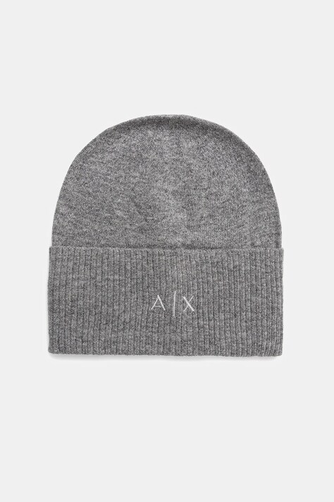 Armani Exchange czapka z dodatkiem wełny kolor szary XW001519 AF16181