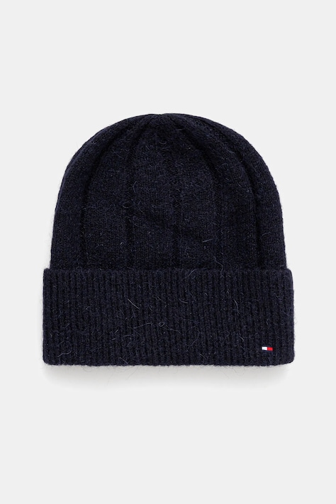 Tommy Hilfiger pălărie din amestec de lână culoarea bleumarin, AW0AW17779