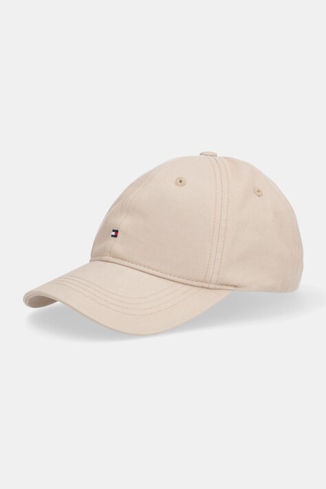 Tommy Hilfiger czapka z daszkiem bawełniana kolor beżowy AW0AW17781