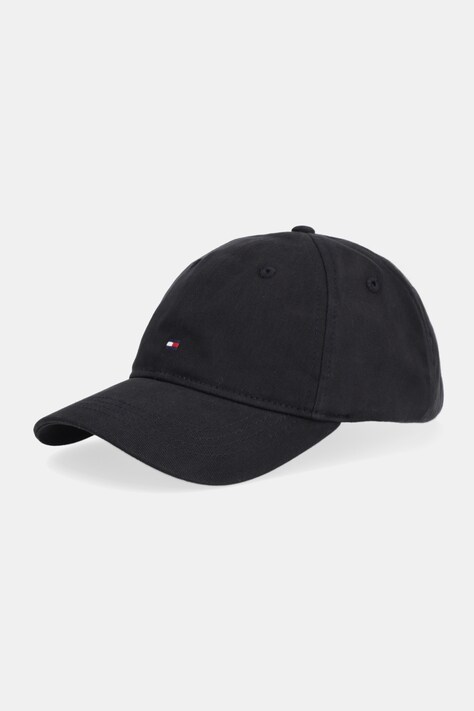 Tommy Hilfiger czapka z daszkiem bawełniana kolor czarny AW0AW17781