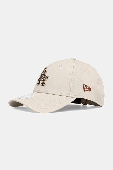 Bavlnená šiltovka New Era béžová farba, 60691329