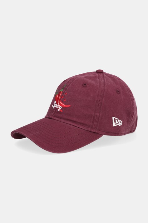 New Era czapka z daszkiem bawełniana kolor czerwony 60691301