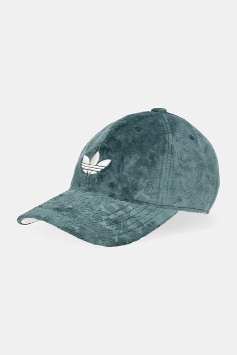 adidas Originals czapka z daszkiem welurowa Liberty kolor zielony JW8017