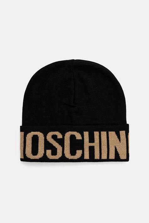 Moschino czapka z wełną kolor czarny M3349 65457