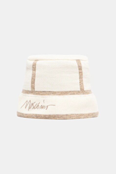 Klobouk s vlnou Moschino béžová barva, M3353 65460
