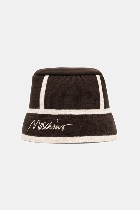 Klobouk s vlnou Moschino hnědá barva, M3353 65460