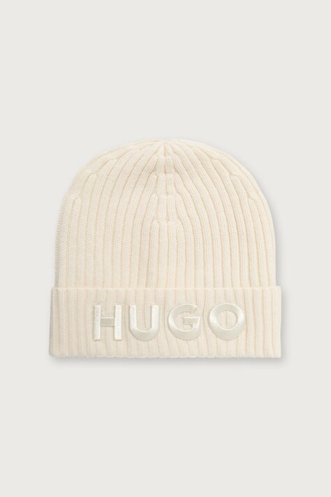 HUGO Czapka damska wełniana Unisex X 565-3 biała 50524129