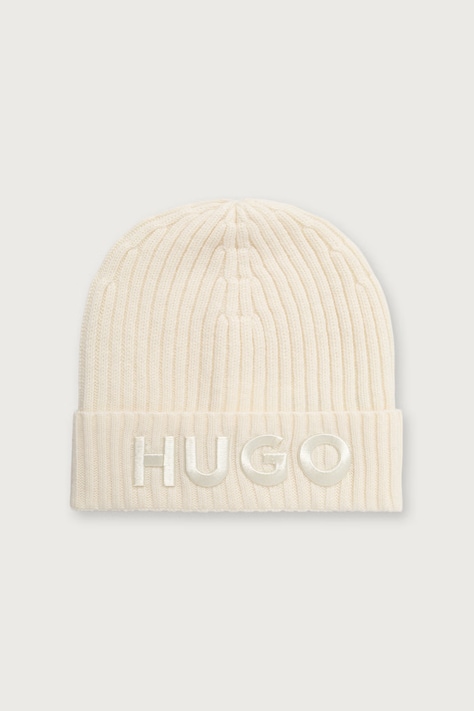 HUGO Czapka damska wełniana Unisex X 565-3 biała 50524129