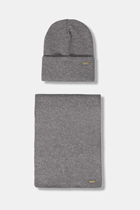 Barbour pălărie și eșarfă culoarea maro, LGS0097