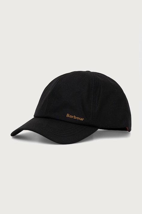 Barbour Czapka z daszkiem damska bawełniana czarna LHA0477
