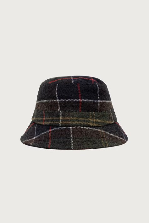 Barbour Kapelusz damski z dodatkiem wełny turkusowy LHA0478