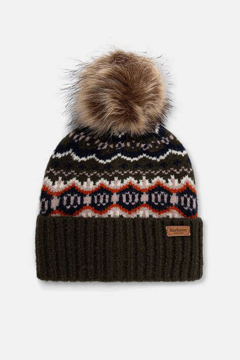 Barbour czapka kolor zielony LHA0608