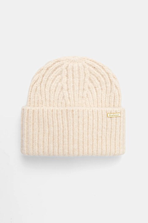 Barbour czapka Meryl Beanie kolor beżowy LHA0609