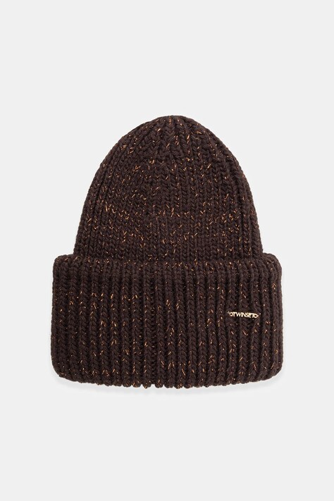 Twinset czapka kolor brązowy 252TO519B