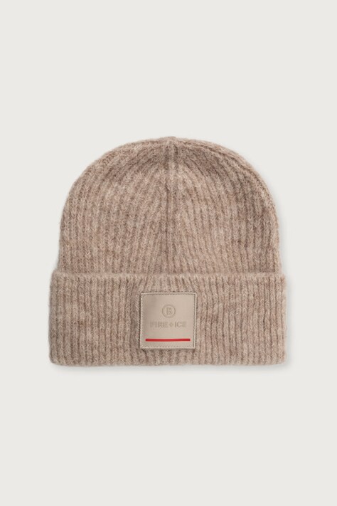 BOGNER Fire+Ice Czapka beanie damska z wełną TUANA beżowa 94569302