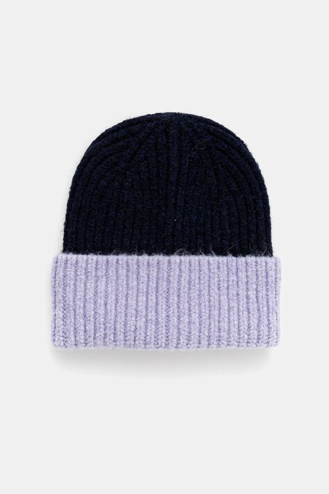 United Colors of Benetton căciulă din amestec de lână culoarea bleumarin, 6NWBDA01L