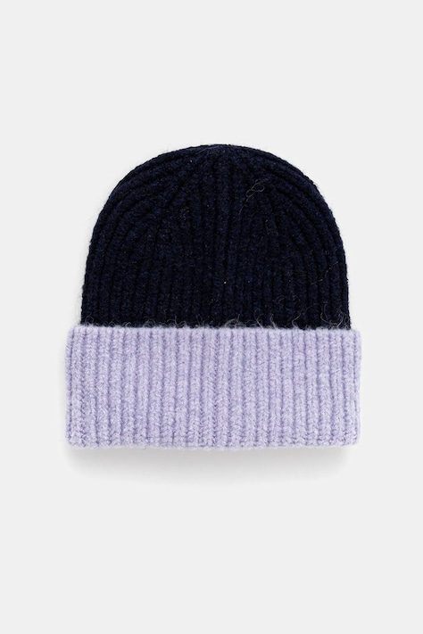 United Colors of Benetton căciulă din amestec de lână culoarea bleumarin, 6NWBDA01L