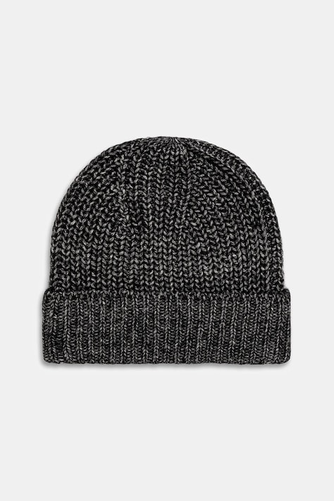 Čepice s příměsí vlny Sisley šedá barva, 1H5BLA00K