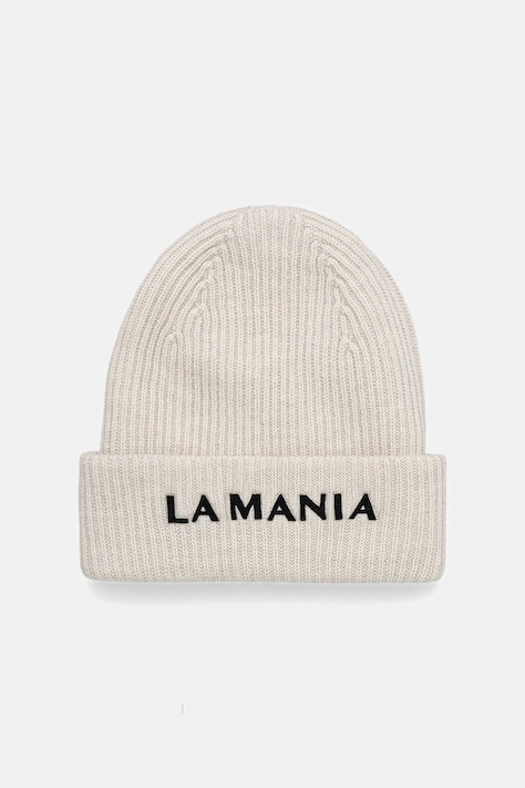 Вълнен шал La Mania MAEVE в бежово с изчистен дизайн MAEVE