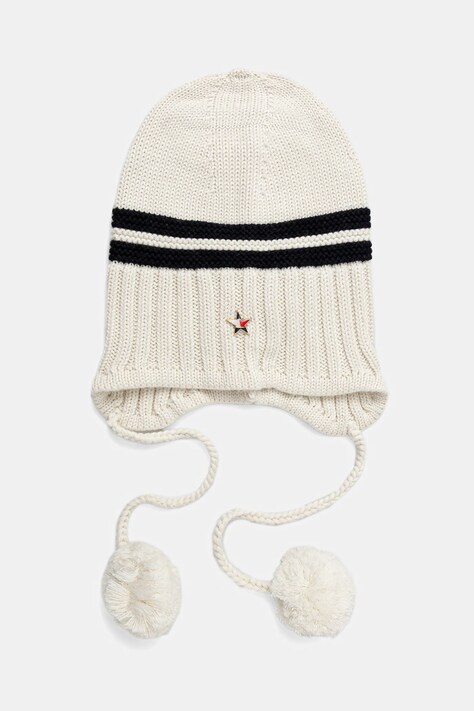 Tommy Jeans czapka z dodatkiem wełny kolor beżowy AW0AW18311