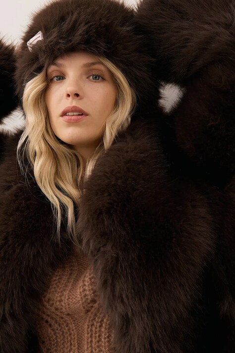 Bizuu czapka FURRA kolor brązowy FURRA BRĄZOWY